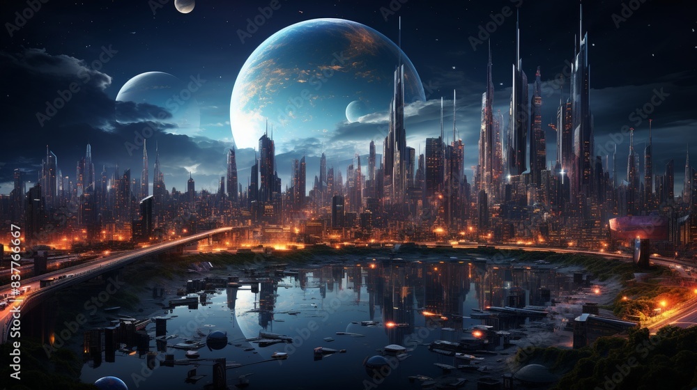 Neon Skyline The Future of Urban Architecture Neon Skyline The Future of Urban Architecture