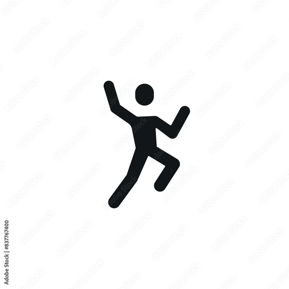 Human jumps simple glyph icon. Vector solid isolated black illustration. Human jumps simple glyph icon. Vector solid isolated black illustration.