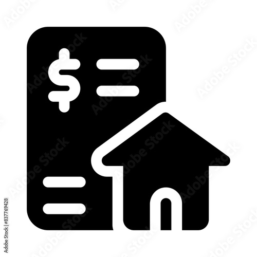 mortgage loan glyph icon