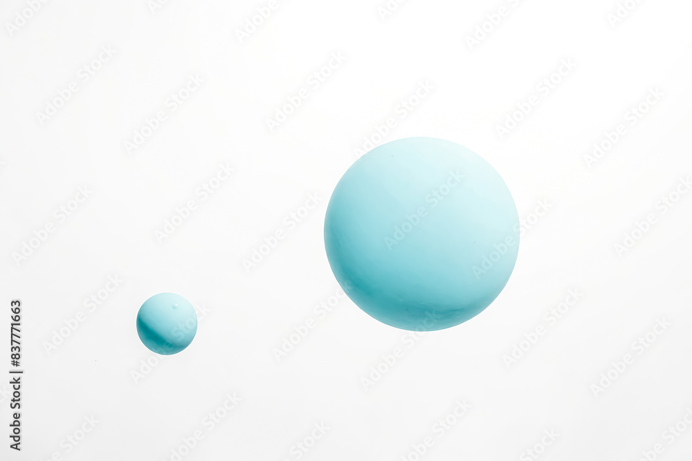 Abstract Blue Spheres on White Background Abstract Blue Spheres on White Background