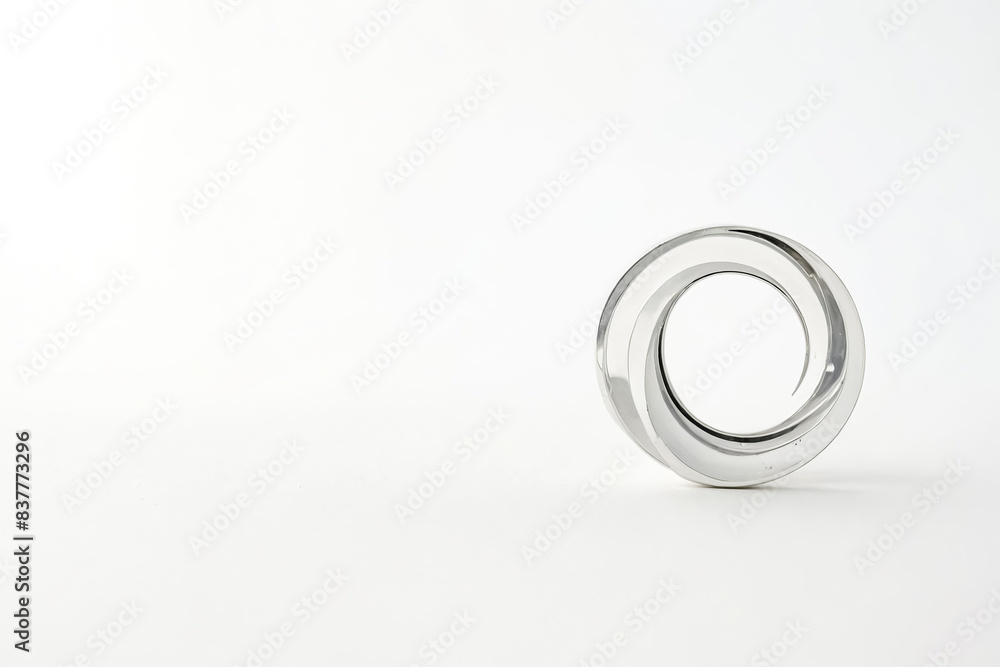 Abstract Silver Ring on White Background Abstract Silver Ring on White Background
