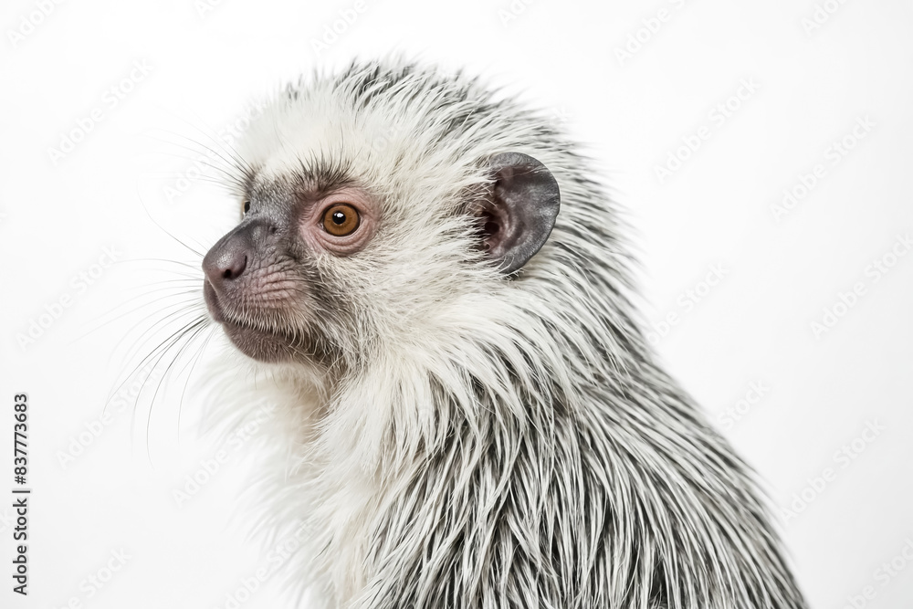 Portrait of a white-faced saki monkey Portrait of a white-faced saki monkey