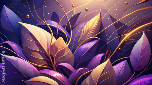 Enchanted Autumn Forest with Golden Leaves and Mystical Glow