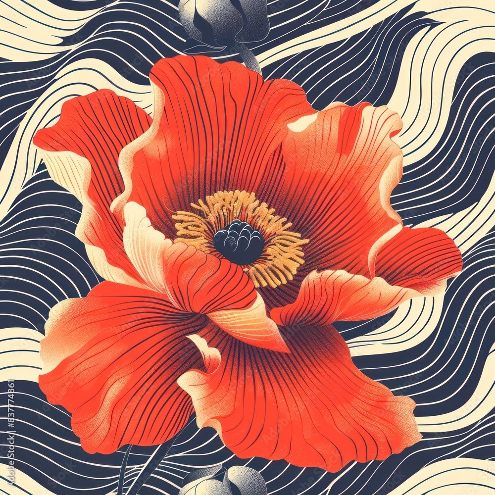 Fototapeta premium seamless pattern background of a flowers