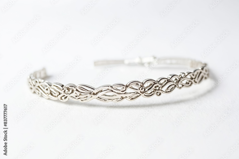 Silver Bracelet with Intricate Design Silver Bracelet with Intricate Design