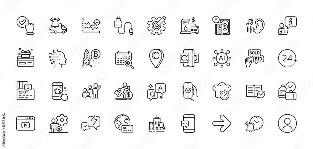 Internet pay, Headshot and Lightning bolt line icons pack. AI, Question and Answer, Map pin icons. Phishing, Alarm clock, Artificial intelligence web icon. Vector Internet pay, Headshot and Lightning bolt line icons pack. AI, Question and Answer, Map pin icons. Phishing, Alarm clock, Artificial intelligence web icon. Vector