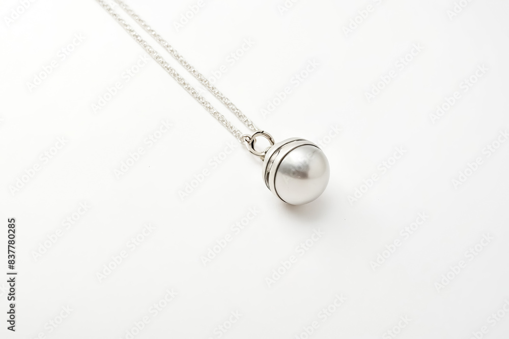 Silver Chain with Pearl Pendant Silver Chain with Pearl Pendant