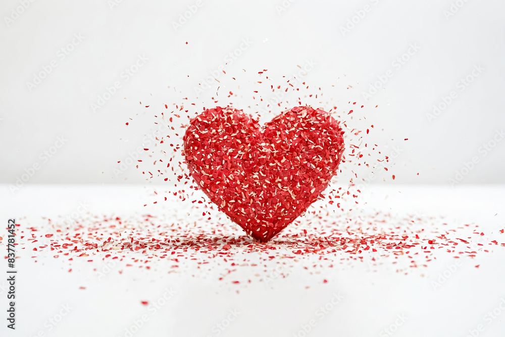 Red Heart Confetti Explosion Red Heart Confetti Explosion