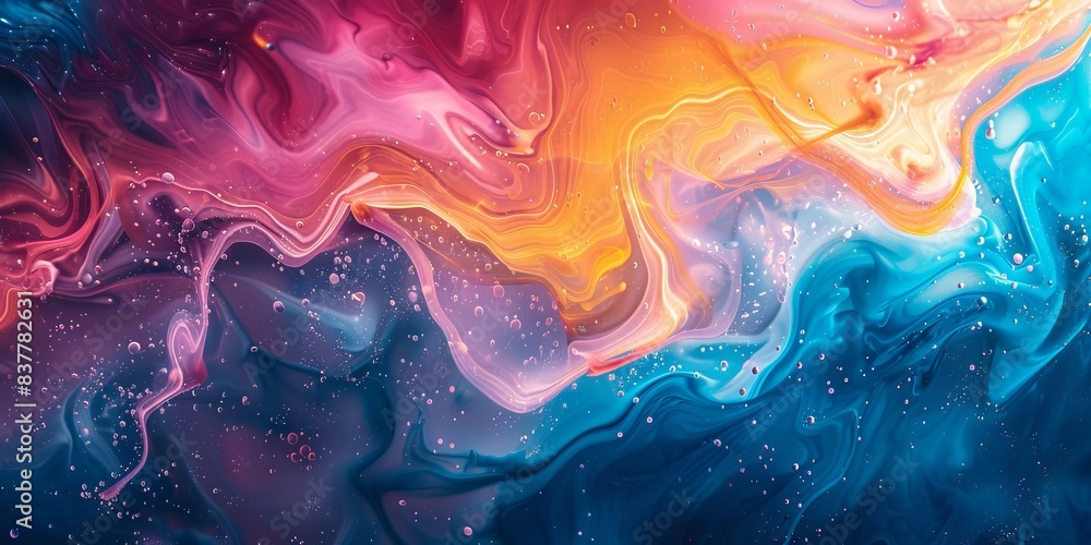 Colorful Liquid with Undulations and Swirls. Colorful Liquid with Undulations and Swirls.
