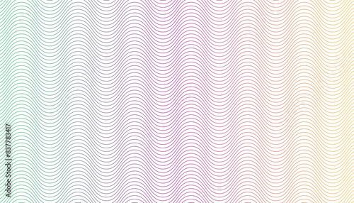 Linear background. ways lines pastel colors. soft rainbow color. guilloche. vector illustration