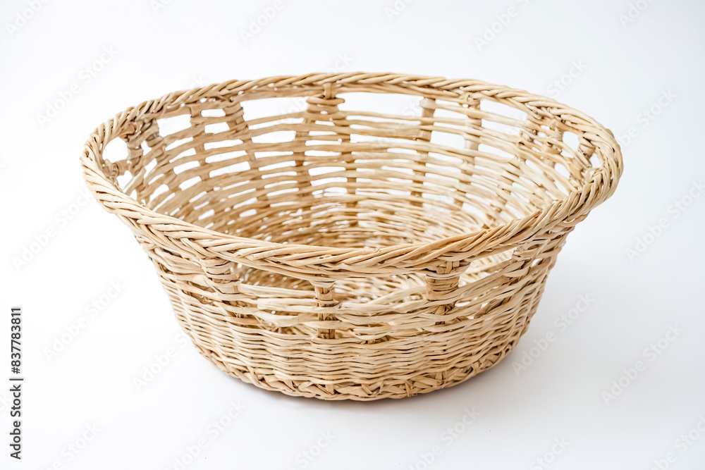 Wicker Basket Isolated On White Background Wicker Basket Isolated On White Background
