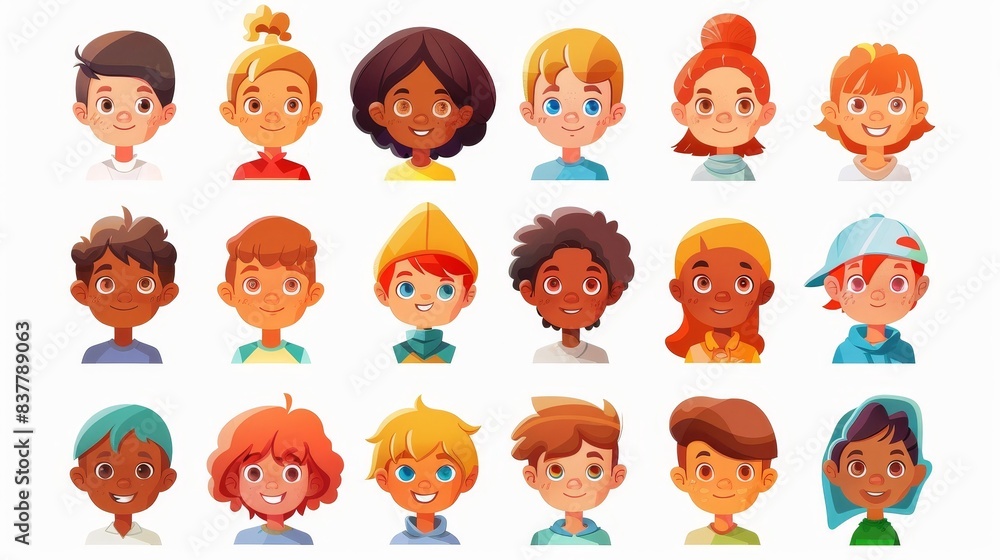 These avatars feature boys and girls with a variety of hairstyles, skin colors, and ethnicities. These avatars feature boys and girls with a variety of hairstyles, skin colors, and ethnicities.
