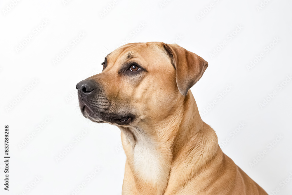 Portrait of a Brown Dog with White Background Portrait of a Brown Dog with White Background