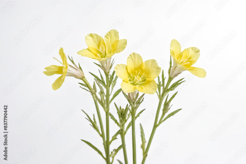 Yellow flowers on white background Yellow flowers on white background