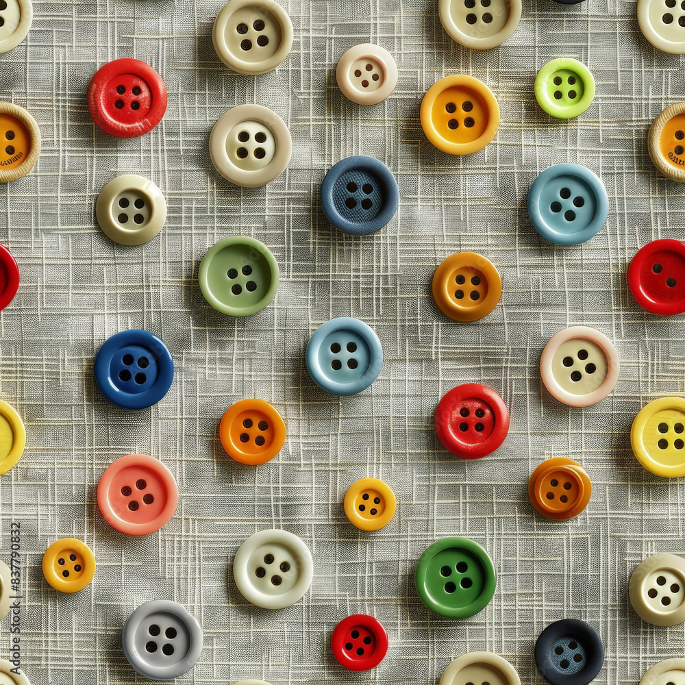 Fototapeta premium Vibrant 3D Button Collection on Textured Surface