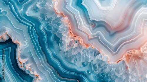 Turquoise blue agate stone texture wallpaper