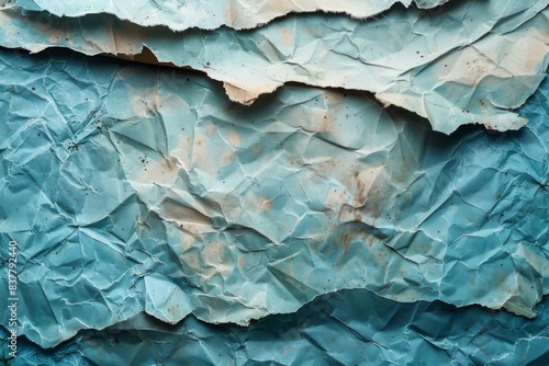 Wallpaper Mural Peeling blue paper, rusty surface Torontodigital.ca