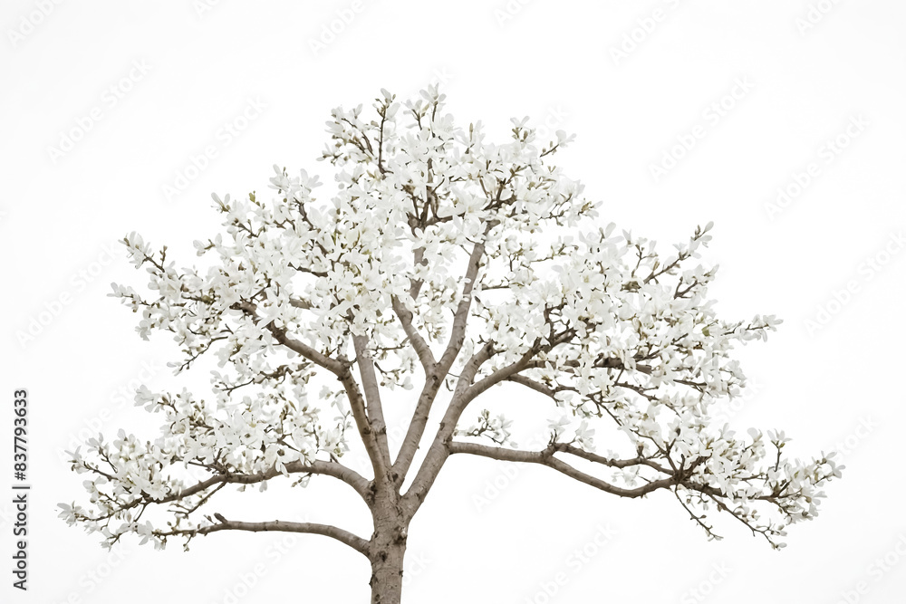 White Magnolia Tree in Full Bloom White Magnolia Tree in Full Bloom