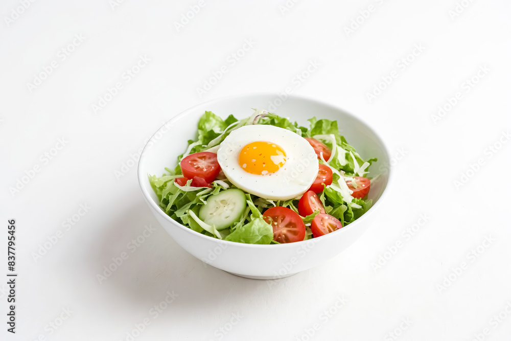 Fresh Salad with Egg and Tomatoes Fresh Salad with Egg and Tomatoes