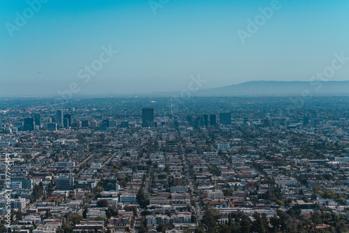 Skyline of Koreatown  Los Angeles  Griffith Observatory  California.  Normandie Avenue is one of Los Angeles County s longest north   south streets   Griffith Observatory  Los Angeles  California