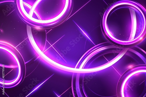 Wallpaper Mural A vibrant abstract digital background featuring glowing purple rings and lines, creating a futuristic and dynamic visual experience. Torontodigital.ca