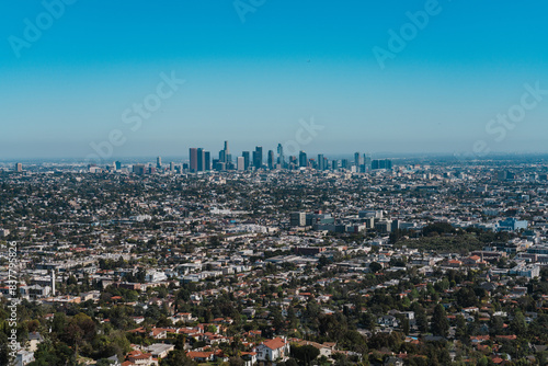 Skyline of Downtown Los Angeles  Griffith Observatory  California. Los Angeles  often referred to by its initials L.A.  is the most populous city in the U.S. state of California.