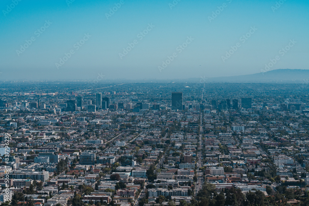 Skyline of Koreatown, Los Angeles, Griffith Observatory, California. Normandie Avenue is one of Los Angeles County's longest north–south streets, Griffith Observatory, Los Angeles, California Skyline of Koreatown, Los Angeles, Griffith Observatory, California. Normandie Avenue is one of Los Angeles County's longest north–south streets, Griffith Observatory, Los Angeles, California