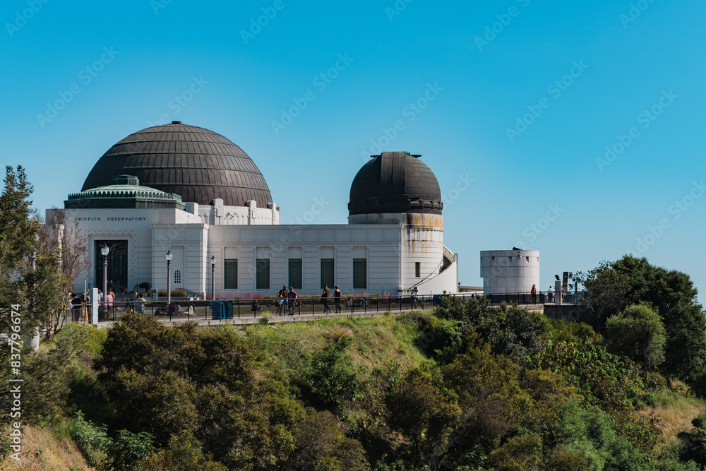 Griffith Observatory is an observatory in Los Angeles, California, on the south-facing slope of Mount Hollywood in Griffith Park. Griffith Observatory is an observatory in Los Angeles, California, on the south-facing slope of Mount Hollywood in Griffith Park.