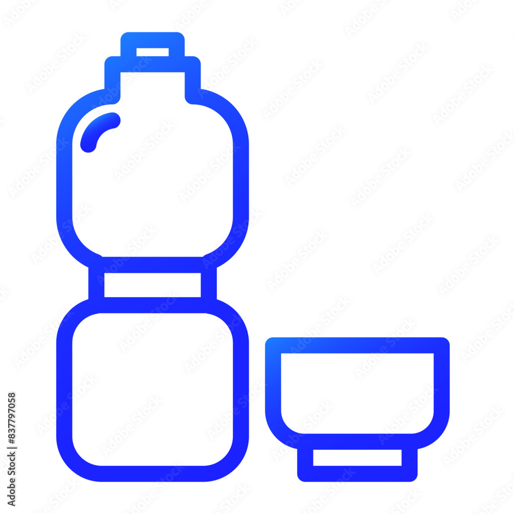 drinking bottle jug gradient icon style drinking bottle jug gradient icon style