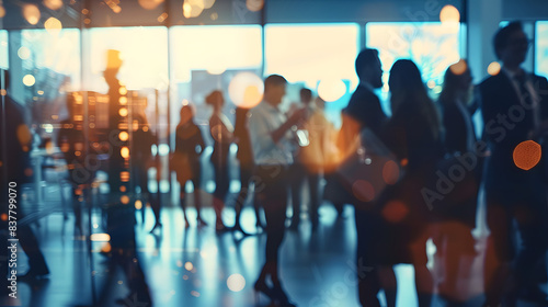 Wallpaper Mural Blurred shot of business people at party in office center Torontodigital.ca