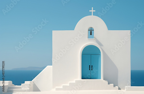 Greek Serenity: Pristine Chapel by the Sea