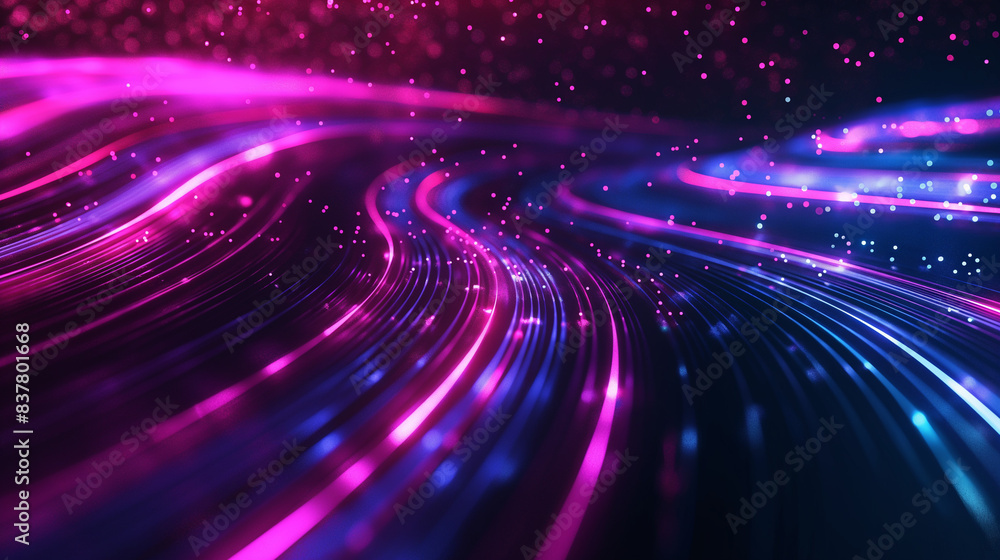 line and geometry shape with neon effect