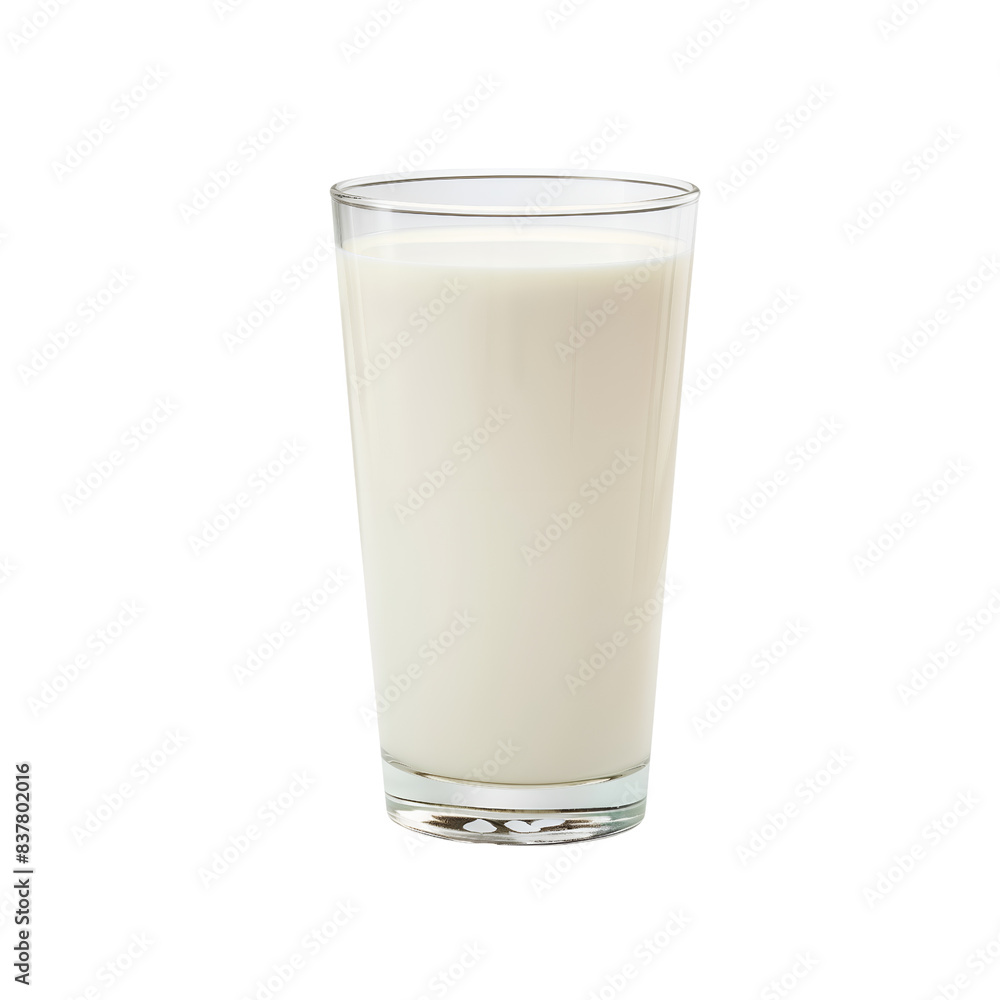 Glass of Milk Isolated on Transparent Background Glass of Milk Isolated on Transparent Background