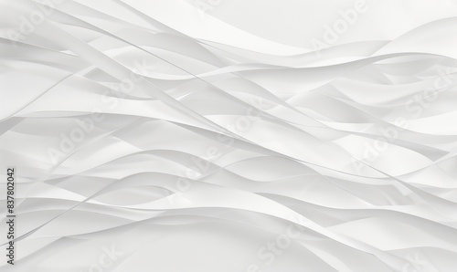 Elegant White Waves on Abstract Background
