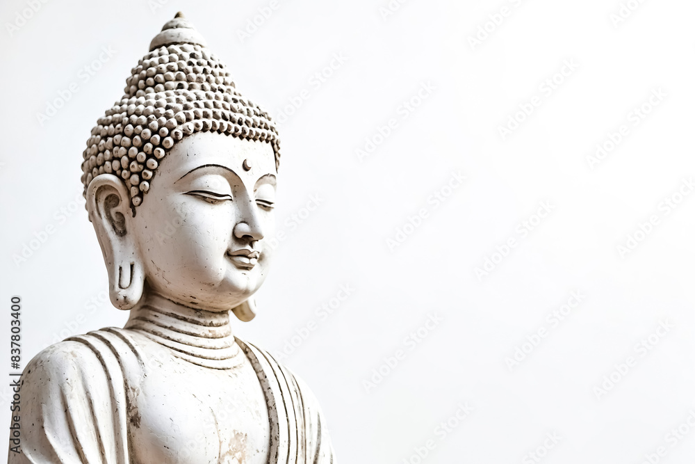 Close-up of a White Buddha Statue Close-up of a White Buddha Statue