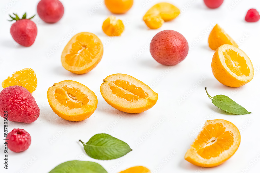 Colorful Citrus and Berry Still Life Colorful Citrus and Berry Still Life