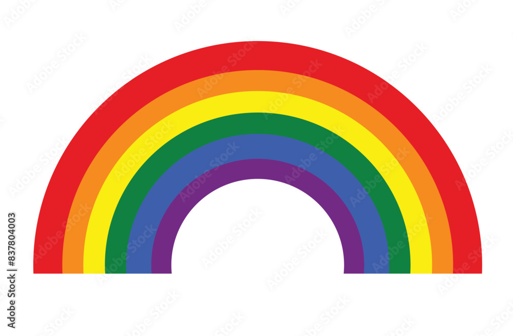 Fototapeta premium LGBT flag, rainbow color love symbol, pride month in June, vector illustration. 