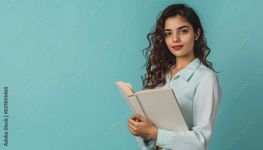 Confident Indian Teacher Standing in Front of the Chalk Board in Classroom Confident Indian Teacher Standing in Front of the Chalk Board in Classroom