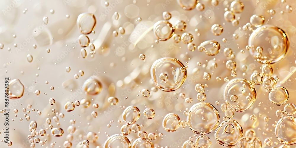 Clear collagen cosmetic gel anti aging serum oil texture isolated on white background. Hyaluronic acid skincare moisturizer product with bubbles macro Clear collagen cosmetic gel anti aging serum oil texture isolated on white background. Hyaluronic acid skincare moisturizer product with bubbles macro