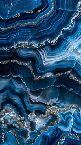 Navy blue agate stone texture wallpaper