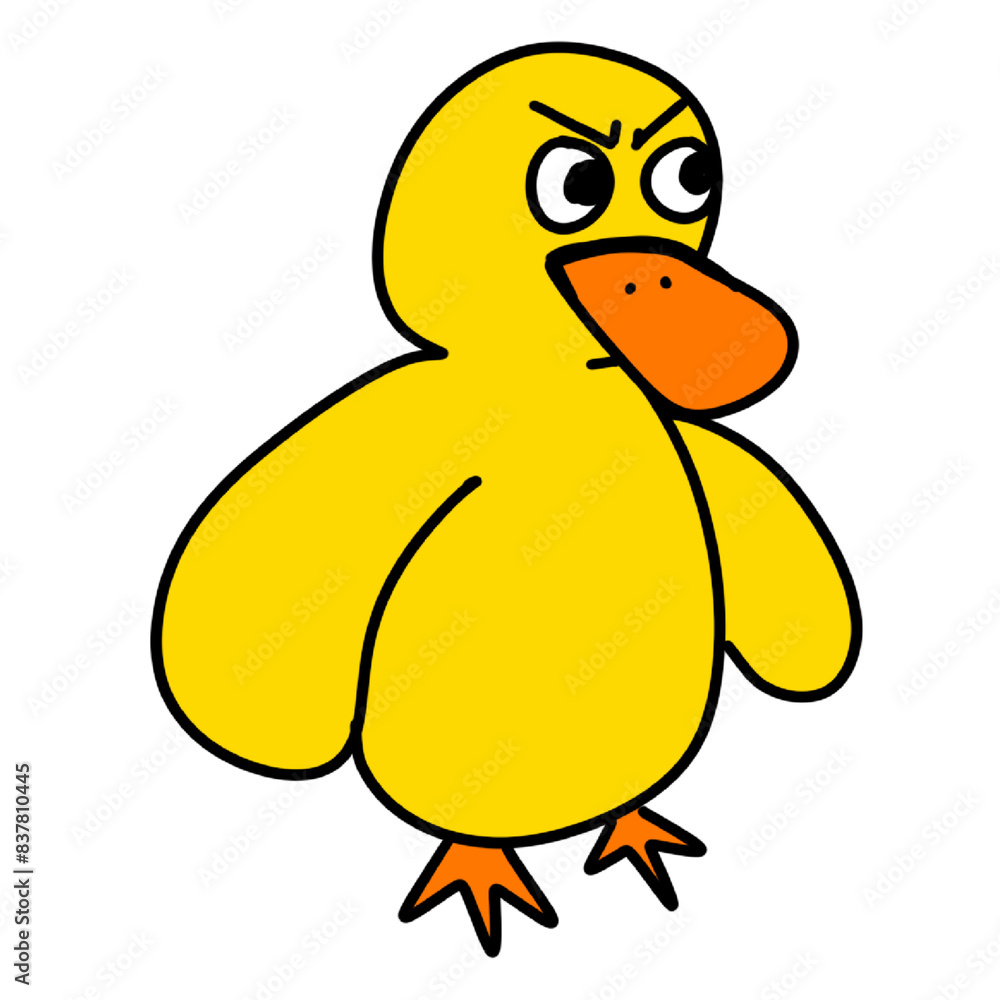 Fototapeta premium duck cartoon draw icon character