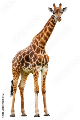 the Northern Giraffe with copy space on right Isolated on white background © Tebha Workspace