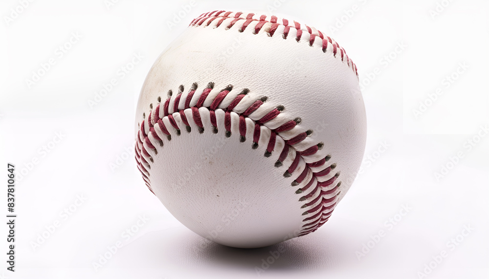 One baseball ball isolated on white. Sport equipment One baseball ball isolated on white. Sport equipment