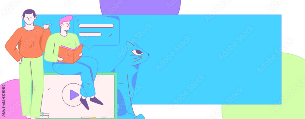 Education and learning people flat vector concept hand drawn illustration
Education and learning people flat vector concept hand drawn illustration