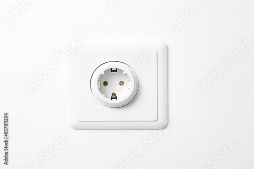 White Electrical Outlet on White Wall