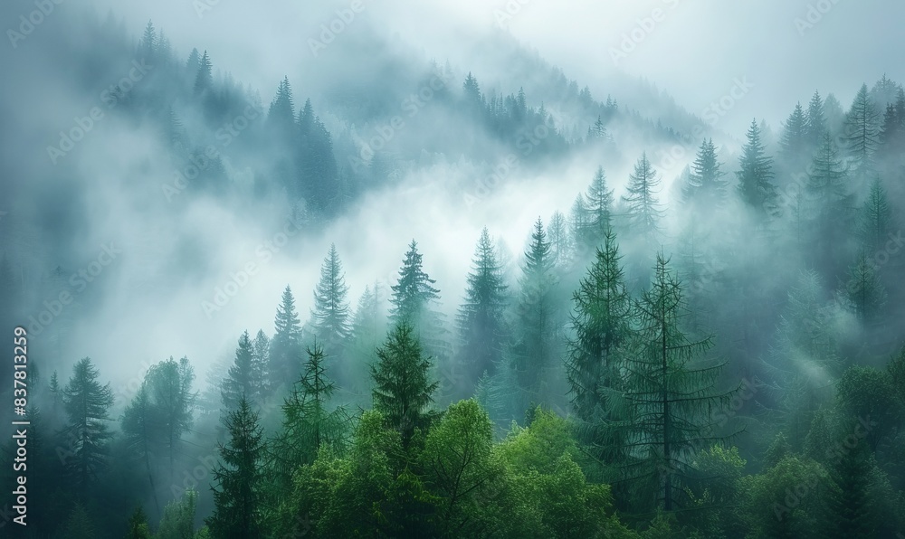 fog in the forest fog in the forest