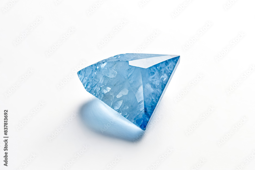 Blue Crystal on White Background Blue Crystal on White Background