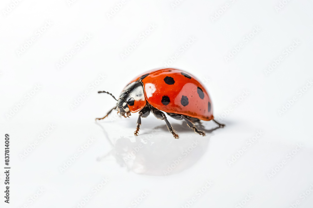 Fototapeta premium Ladybug on White Background
