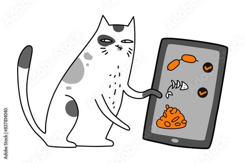 Cat ordering food online