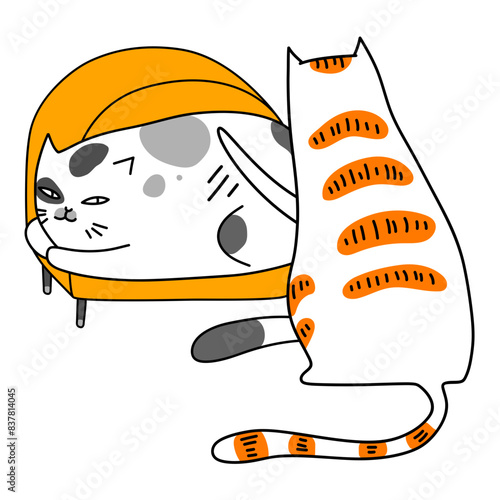 Cat massaging
